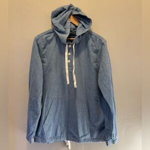 CPO Provisions NWOT Simple Practical Utility Chambray Hooded Light jacket L-G